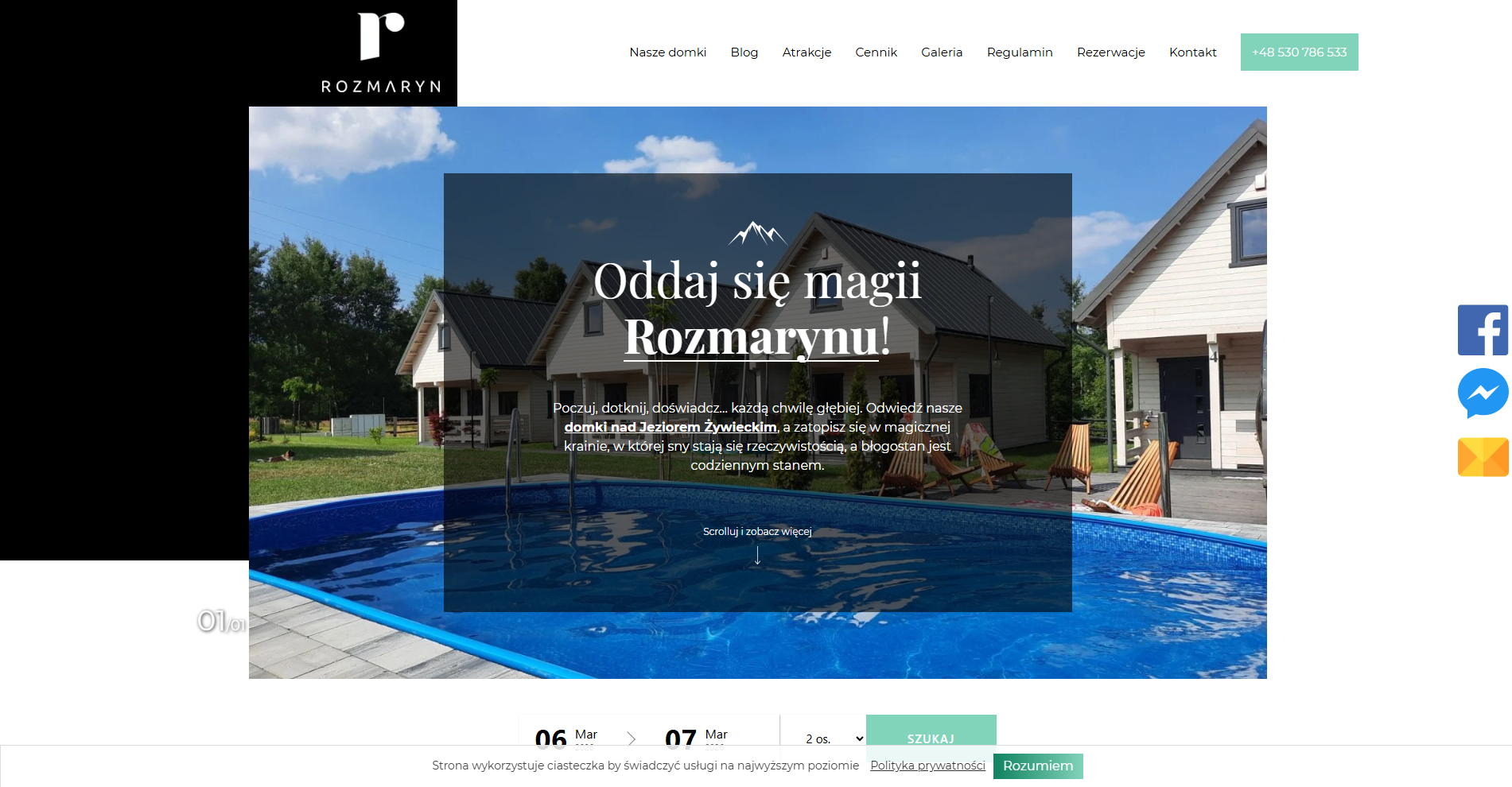 Strona www - Domki Rozmaryn