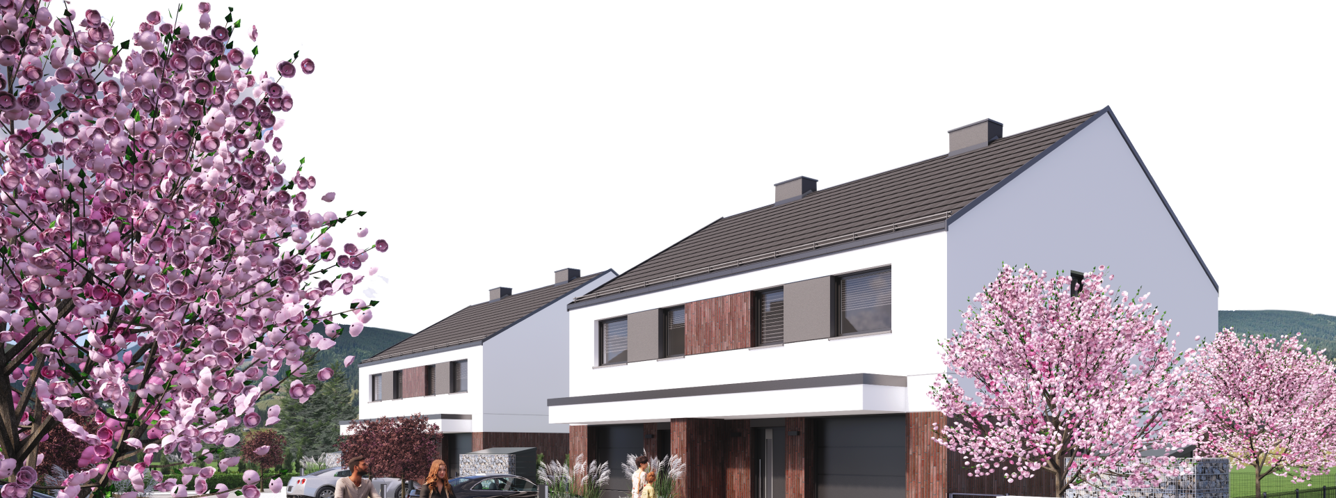 Domy w wiśniowej okolicy